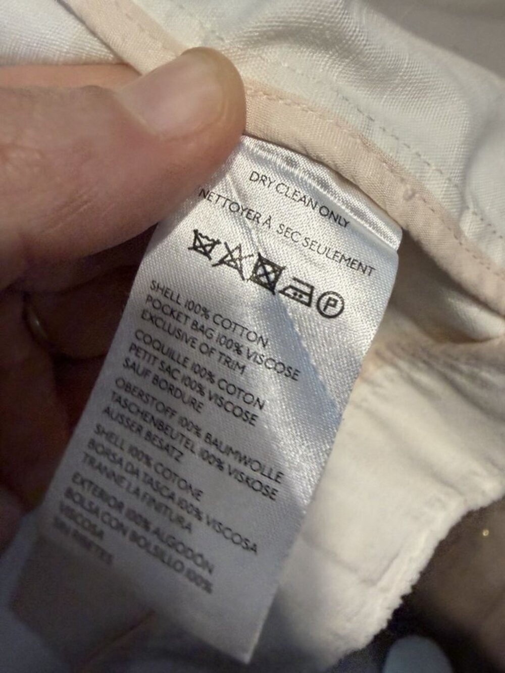 Anthropologie Pilcro Fray Hem Blazer Size 8 Ivory Double-Breasted Oversize - Picture 8 of 9